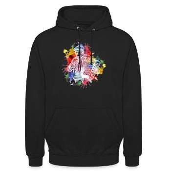 Akkordeon - Unisex Hoodie - Schwarz - Vorne - Alina (178cm) & Michal (187cm)