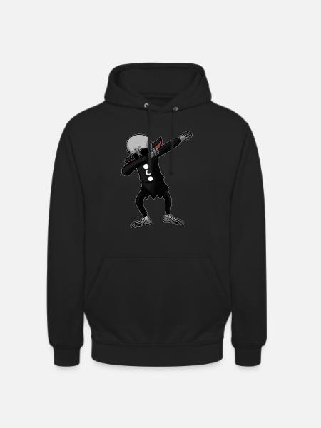 Halloween Dabbing Skeleton - Unisex Hoodie - black