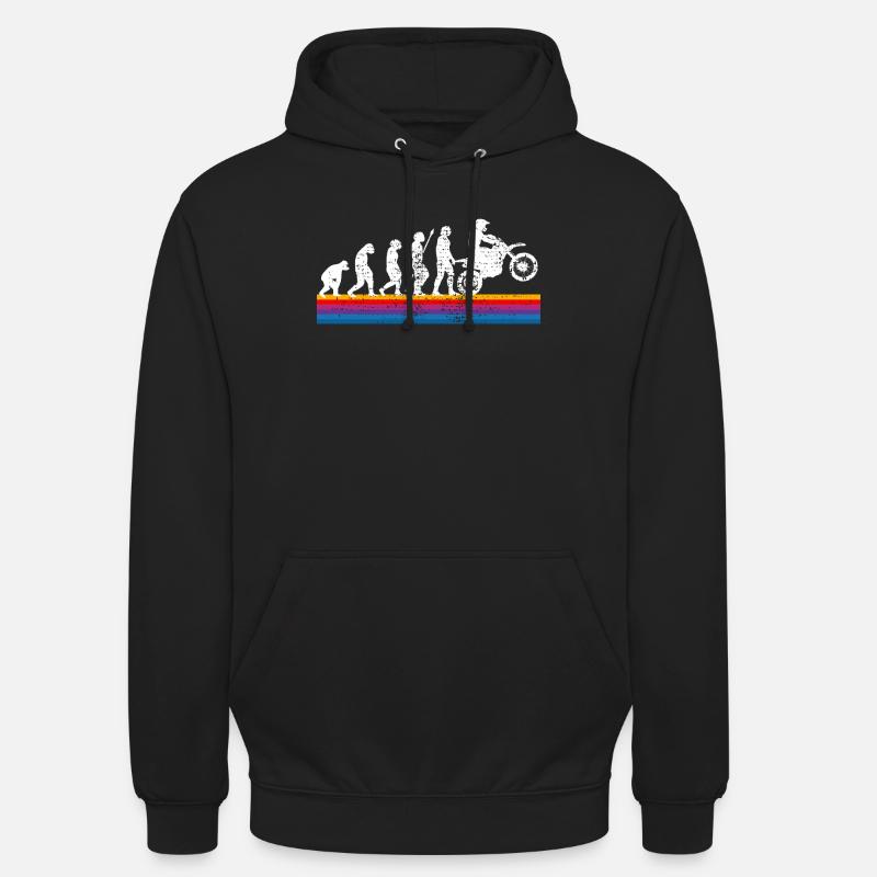 Evolution Dirtbike Motocross - Sweat-shirt à capuche unisexe - noir