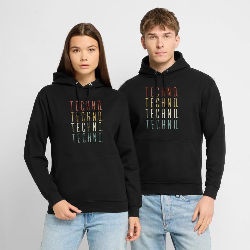 Techno techno techno Sweat-shirt à capuche unisexe