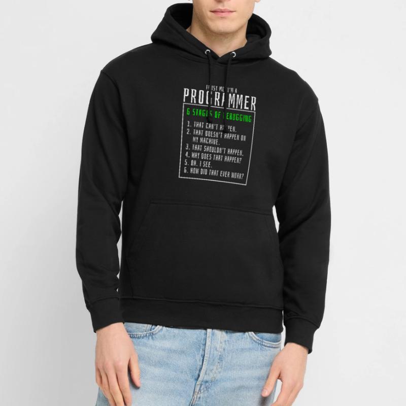Debugging stages computer programmer Unisex Hoodie