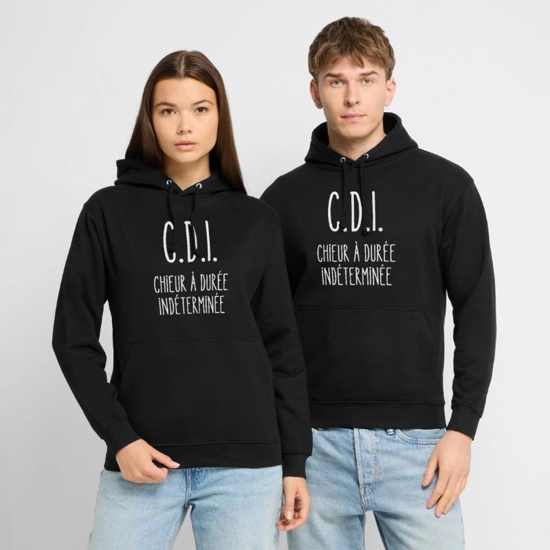 chieur à durée indéterminée Sweat-shirt à capuche unisexe
