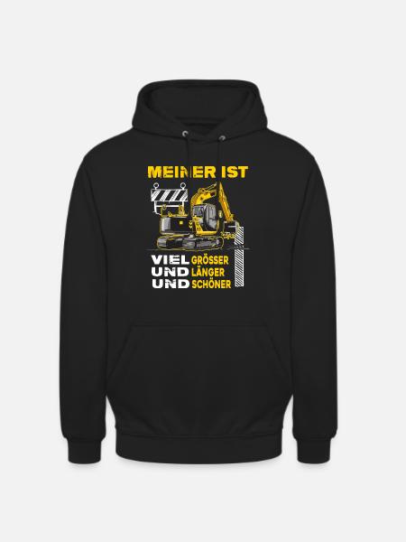 Bagger Baggerschaufel Baggerfahrer Baustelle - Unisex Hoodie - Schwarz