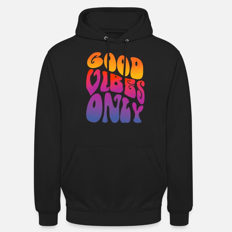 Good Vibes Seulement Rétro Positivité - Sweat-shirt à capuche unisexe - noir