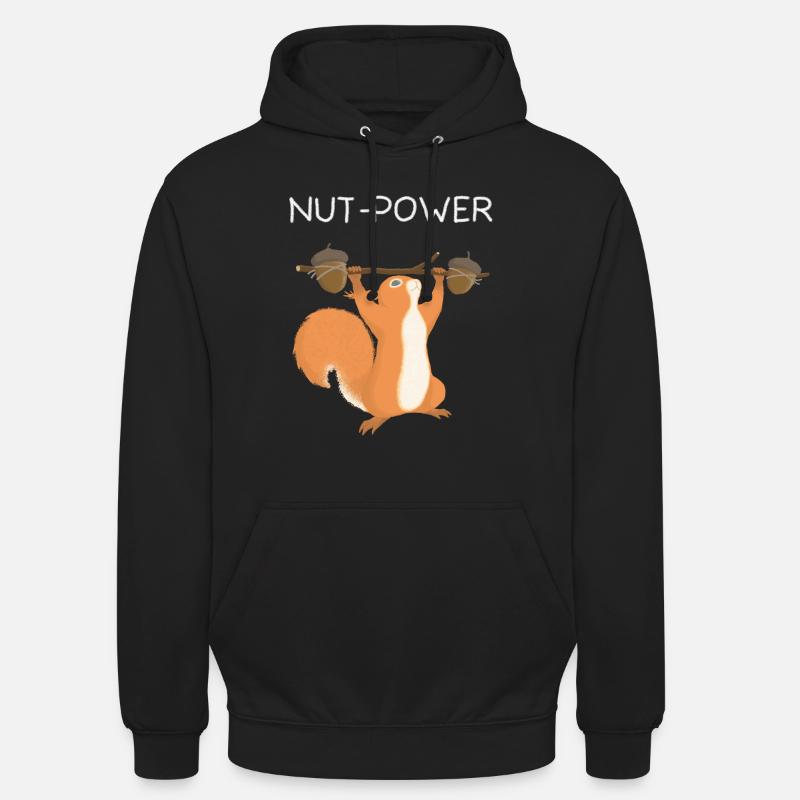 Puissance de l'écureuil - Sweat-shirt à capuche unisexe - noir