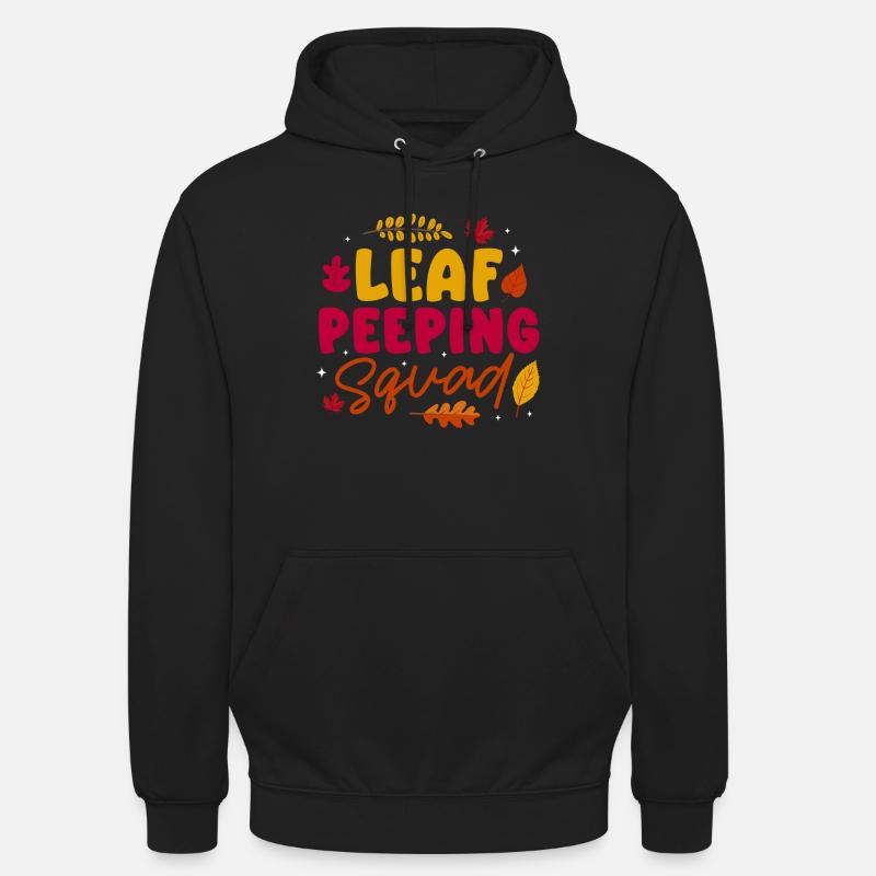 Leaf Peeping Squad Autumn Leaf Peeper - Sweat-shirt à capuche unisexe - noir