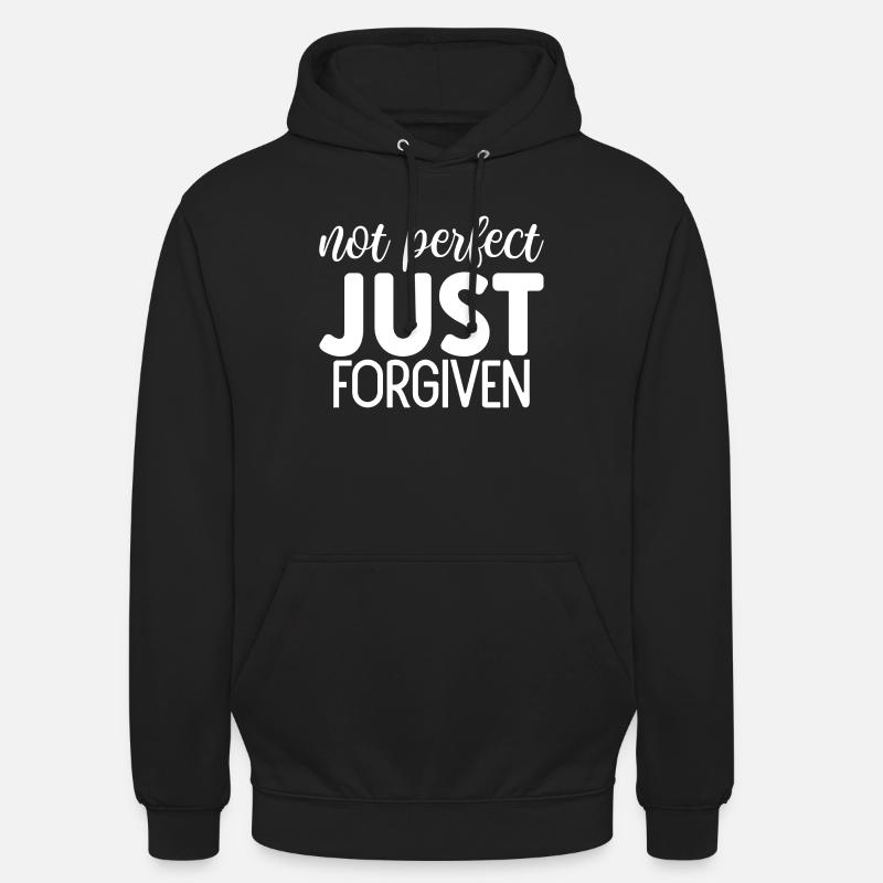 Pas parfait, juste pardonné - Sweat-shirt à capuche unisexe - noir