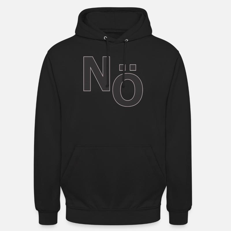 Non – Déclaration typographique minimale - Sweat-shirt à capuche unisexe - noir