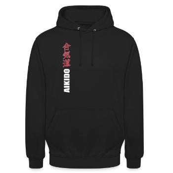 Aikido - Unisex Hoodie - black - Front - Alina (178cm) & Michal (187cm)