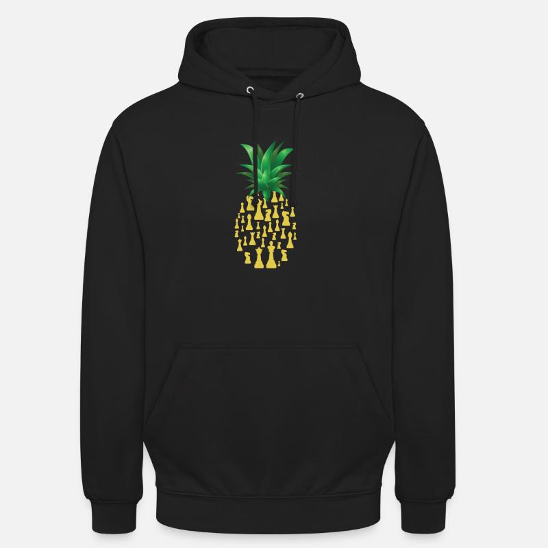Échecs - Pièces d’échecs Ananas - Sweat-shirt à capuche unisexe - noir