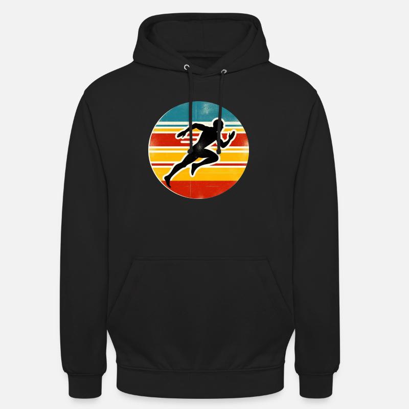 Sprinter - Athlétisme - Sweat-shirt à capuche unisexe - noir