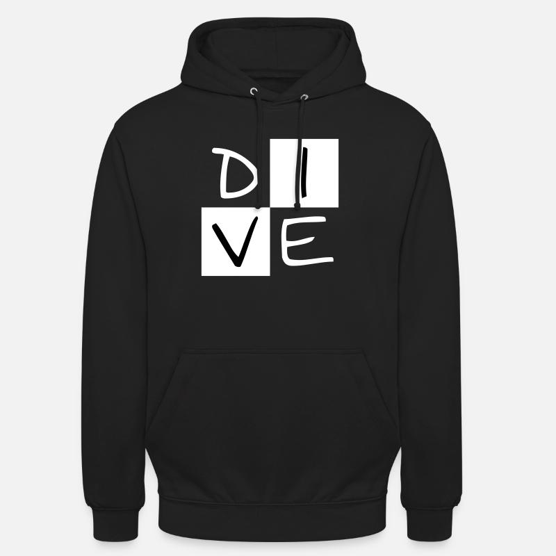 DIVE in the square - Unisex Hoodie - black