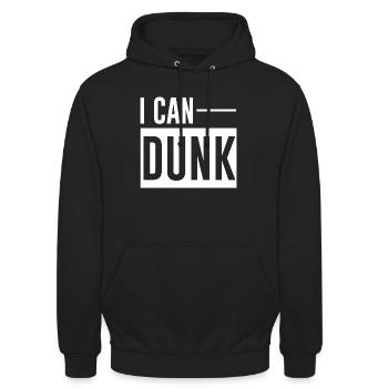 I Can Dunk 4 - Unisex Hoodie - black - Front - Alina (178cm) & Michal (187cm)