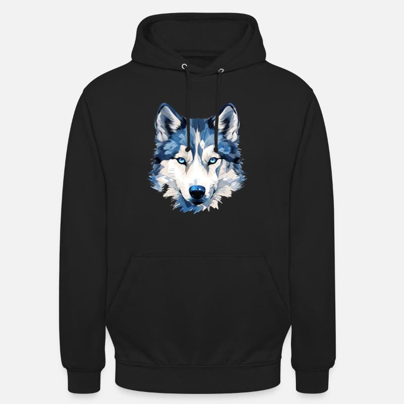Der Blue Husky - Unisex Hoodie - Schwarz