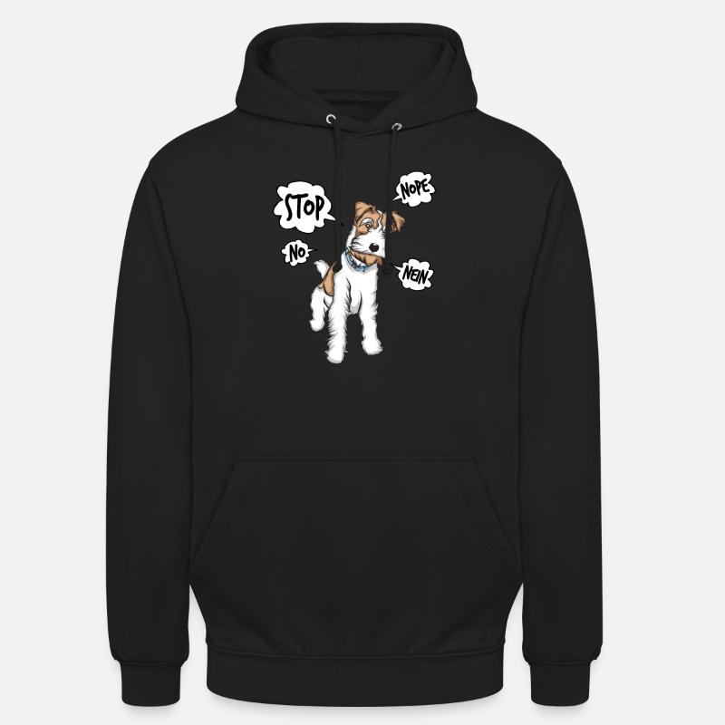 Drahthaar Foxterrier Glatthaar Foxterrier - Unisex Hoodie - Schwarz
