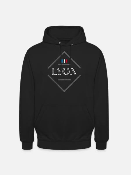Lyon - Sweat-shirt à capuche unisexe - noir