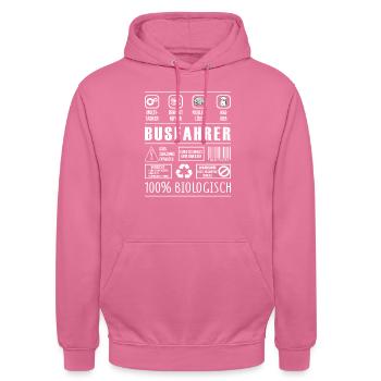 Busfahrer Beruf Spruch lustig Reisebus - Unisex Hoodie - Pink - Vorne - Alina (178cm) & Michal (187cm)