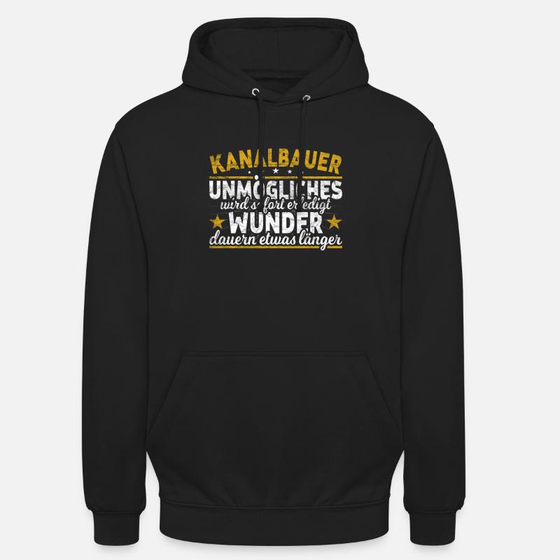 Kanalbauer - Unisex Hoodie - Schwarz