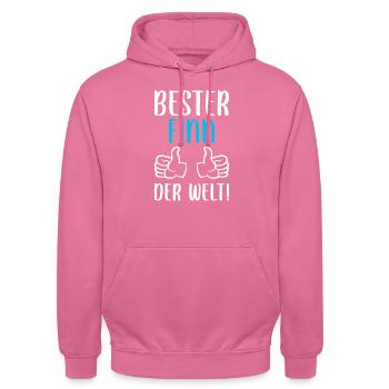 Finn Vorname Name Geburtstag - Unisex Hoodie - Pink - Vorne - Alina (178cm) & Michal (187cm)