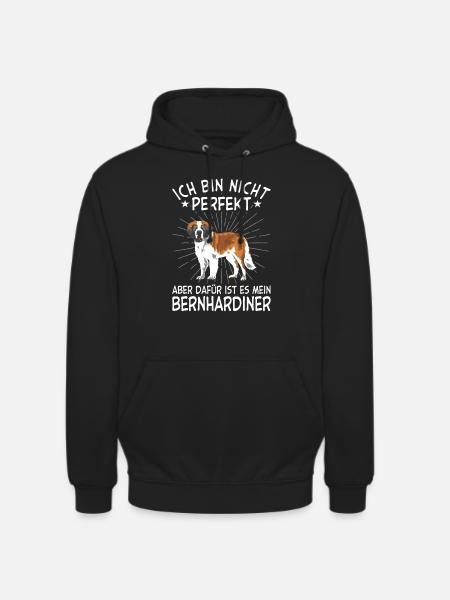 Bernhardiner Geschenk Hunde - Unisex Hoodie - Schwarz