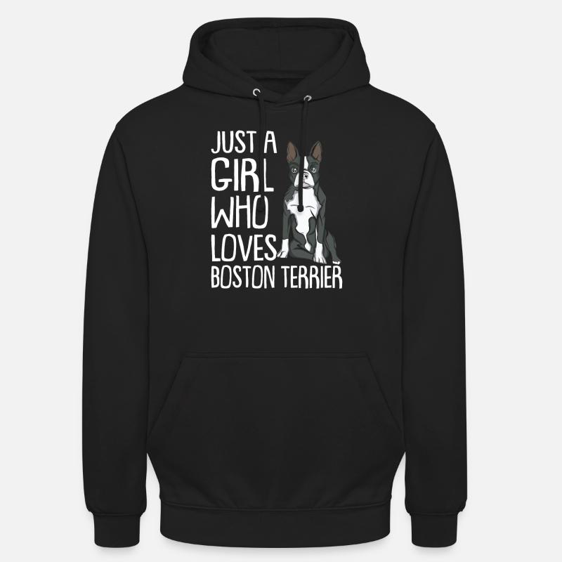 Boston Terrier Chiens cadeaux - Sweat-shirt à capuche unisexe - noir