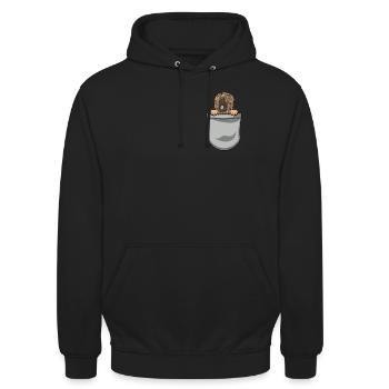 Briard Geschenk Hunde - Unisex Hoodie - Schwarz - Vorne - Alina (178cm) & Michal (187cm)