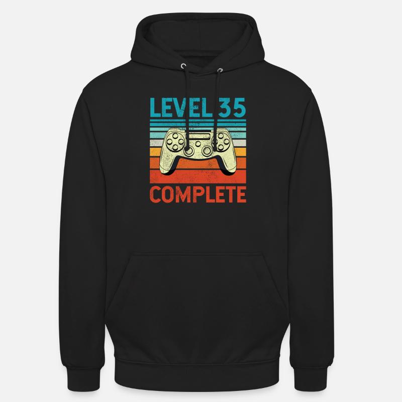 Niveau 35 terminé - Sweat-shirt à capuche unisexe - noir