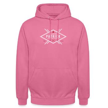 Grillmeister Patrick Vorname Name - Unisex Hoodie - Pink - Vorne - Alina (178cm) & Michal (187cm)