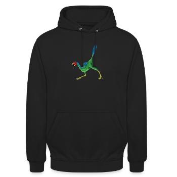 xxx Dinosaur Kids Dino Gift - Unisex Hoodie - black - Front - Alina (178cm) & Michal (187cm)
