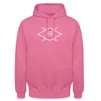 Grillmeister Tim Vorname Name - Unisex Hoodie - Pink - Vorne - Alina (178cm) & Michal (187cm)