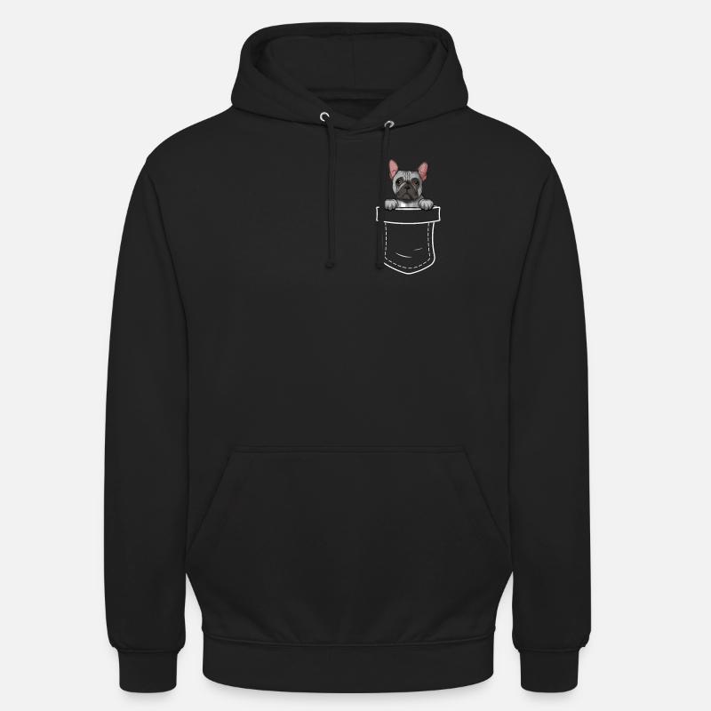 Français Propriétaire de chien bouledogue - Sweat-shirt à capuche unisexe - noir