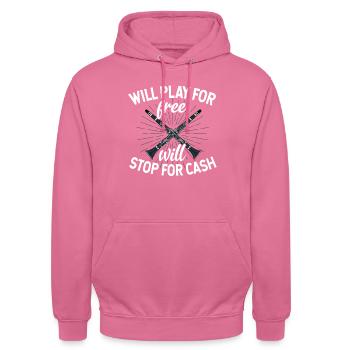Klarinette Player Orchestra Musiker - Unisex Hoodie - Pink - Vorne - Alina (178cm) & Michal (187cm)