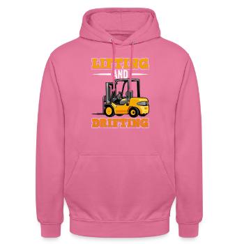 Forklift - Unisex Hoodie - pink - Front - Alina (178cm) & Michal (187cm)
