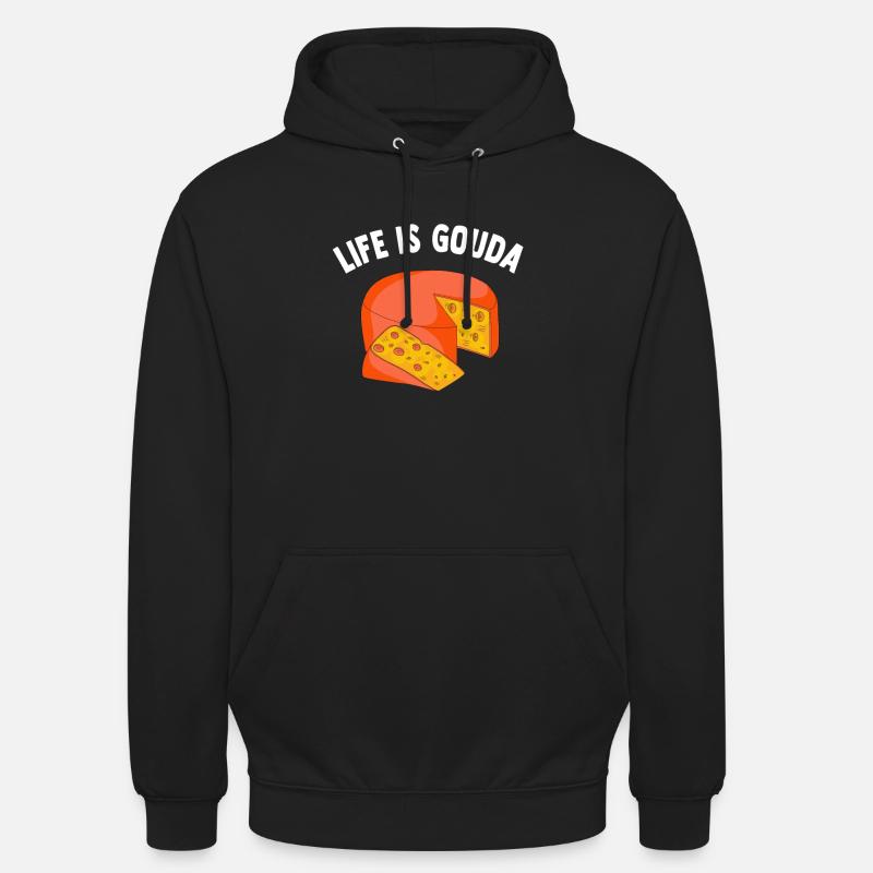 Fromage Gouda - Sweat-shirt à capuche unisexe - noir