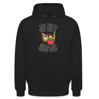 Mallorca Shirt Drinking Vacation Party Funny Quote - Unisex Hoodie - black - Front - Alina (178cm) & Michal (187cm)