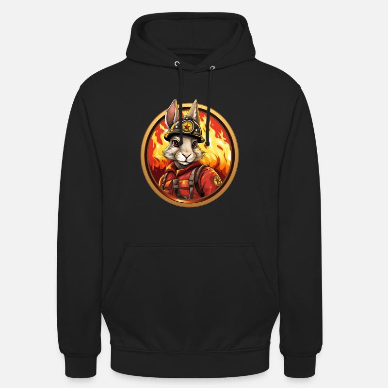 Brigade de pompiers Rabbit - Sweat-shirt à capuche unisexe - noir