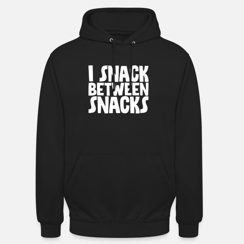 I Snack Between Snacks - Unisex Hoodie - Schwarz