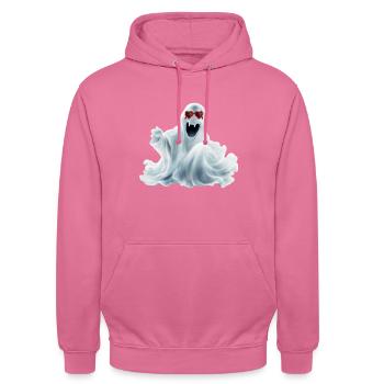 Ghost of love, heart - Unisex Hoodie - pink - Front - Alina (178cm) & Michal (187cm)