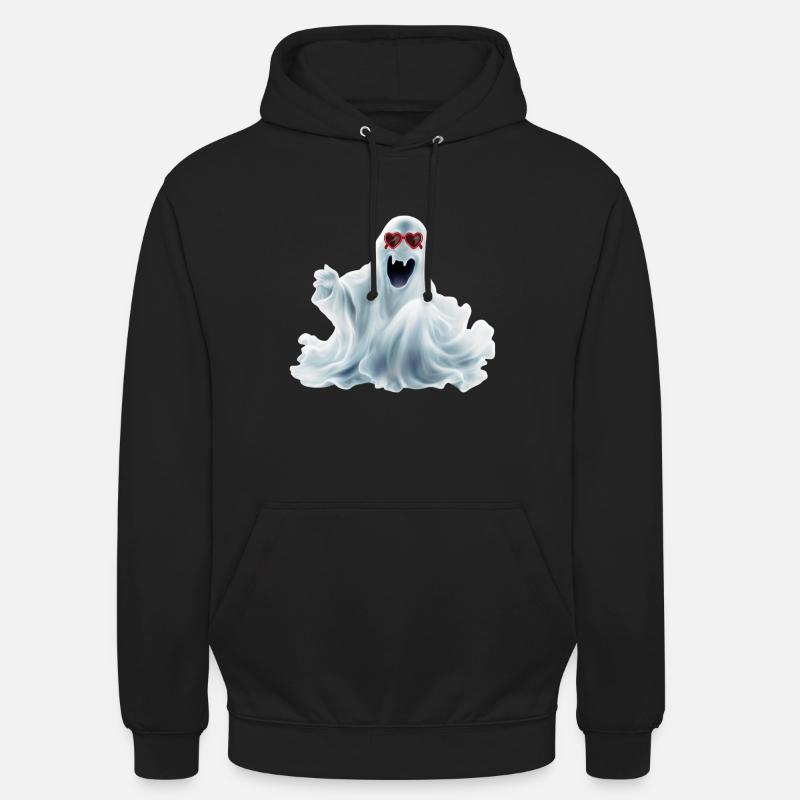 Fantôme d’amour, cœur - Sweat-shirt à capuche unisexe - noir