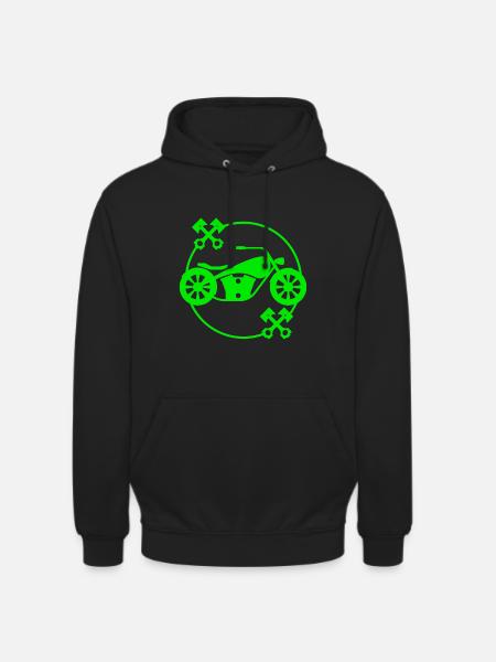 Moto - motorbike - Machine - Lifestyle - Sweat-shirt à capuche unisexe - noir