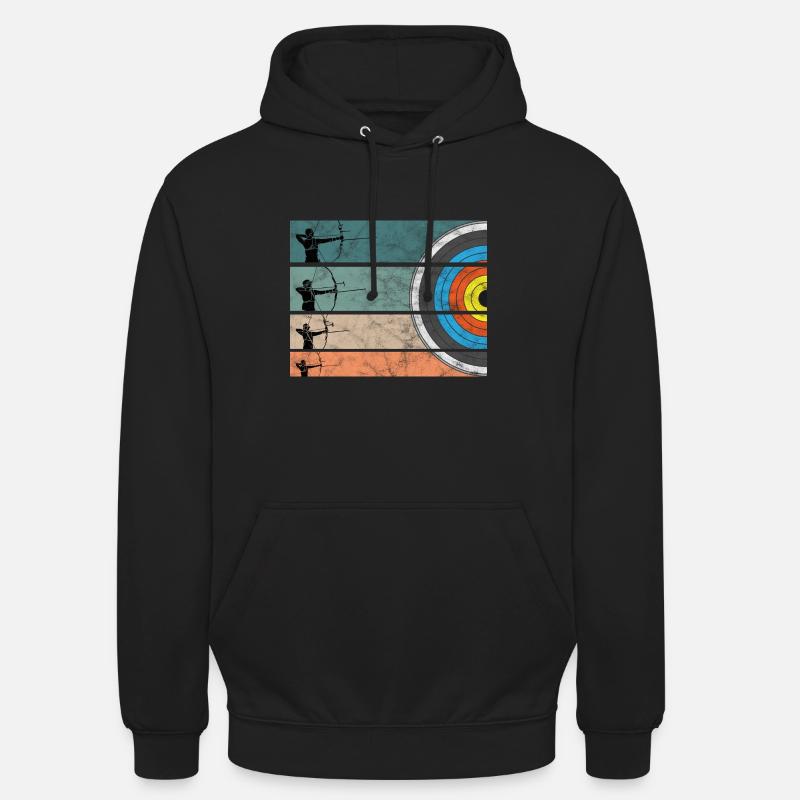 Bogenschiessen Bogenschütze Bogen Pfeil Langbogen - Unisex Hoodie - Schwarz