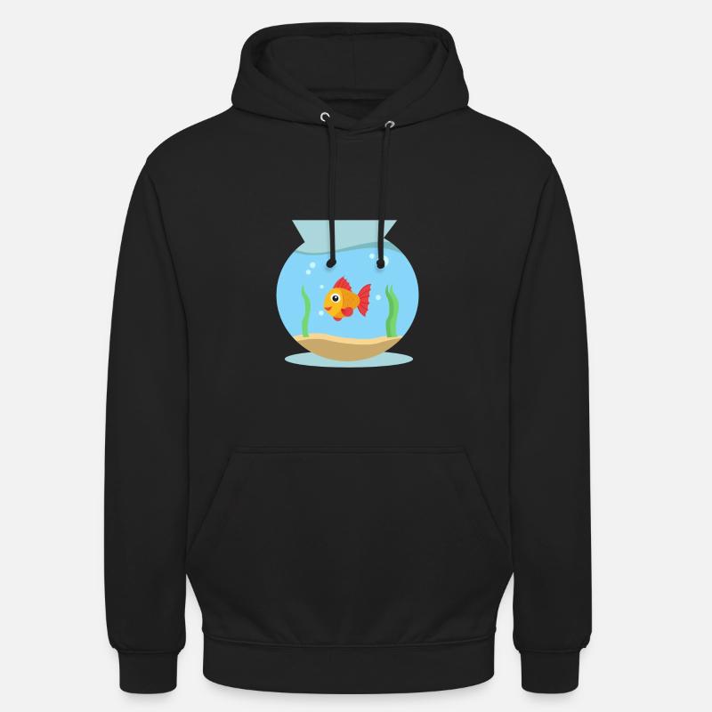 Poisson d'eau poisson rouge - Sweat-shirt à capuche unisexe - noir