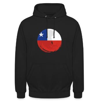 Chile Flagge Südamerika Chilenische Fahne Vintage - Unisex Hoodie - Schwarz - Vorne - Alina (178cm) & Michal (187cm)