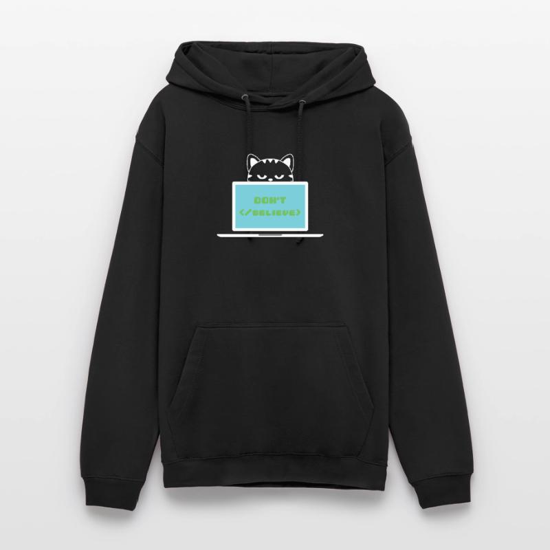 Ne croyez pas le chat programmeur Sweat-shirt à capuche unisexe
