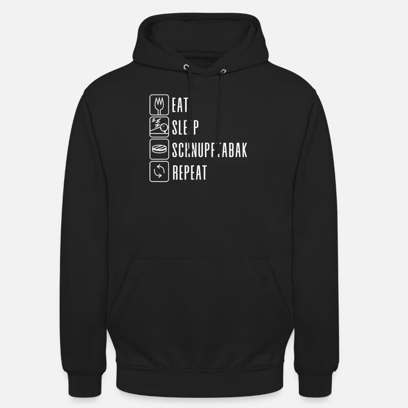 Mangez Sleep Snuff Repeat - Sweat-shirt à capuche unisexe - noir