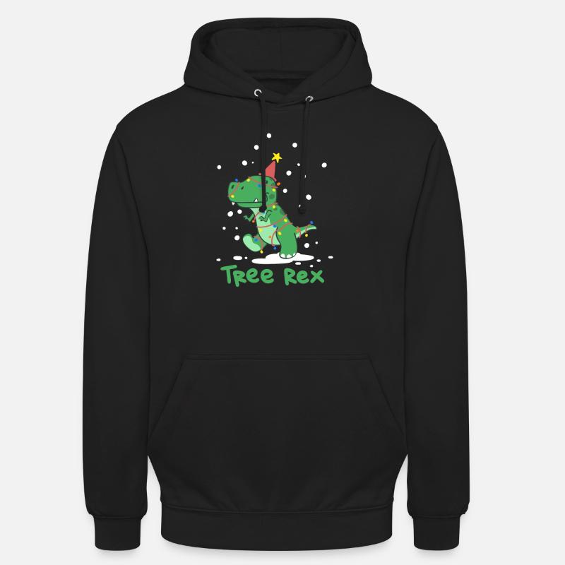 Christmas Tree Rex - Unisex Hoodie - black