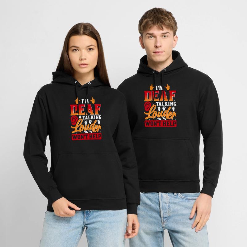 Surdité Surdité Perte auditive Perte auditive Sweat-shirt à capuche unisexe