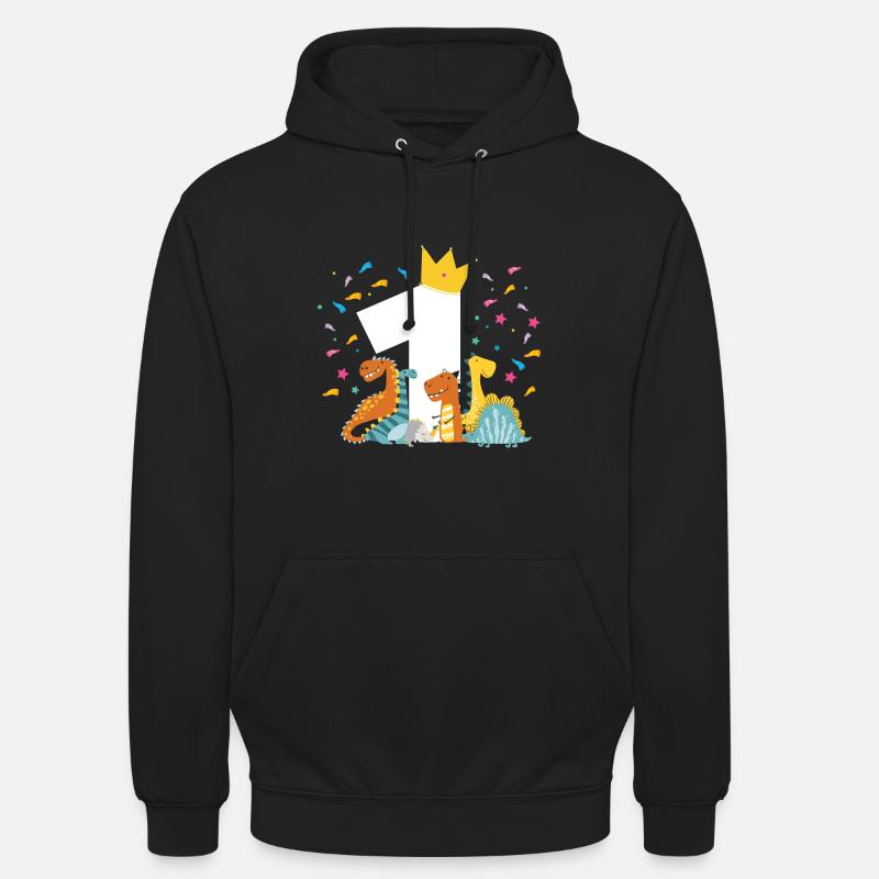 1. Anniversaire de bébé - Sweat-shirt à capuche unisexe - noir