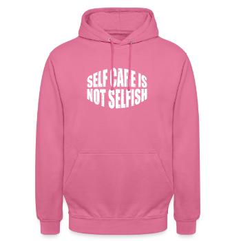 Self Care Is Not Selfish 7 - Unisex Hoodie - pink - Front - Alina (178cm) & Michal (187cm)