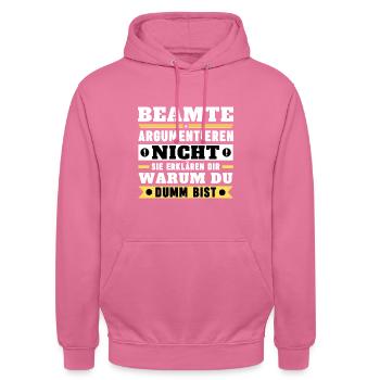Les responsables ne discutent pas - Sweat-shirt à capuche unisexe - rose - Devant - Alina (178cm) & Michal (187cm)